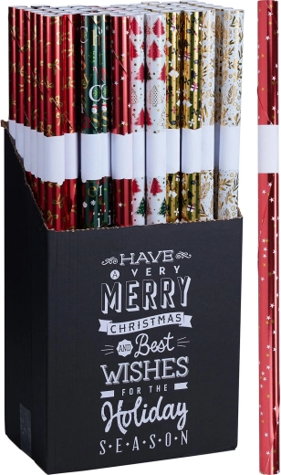 Christmas wrapping paper 0.7 × 2 m, assorted designs - 1 piece