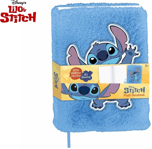 Плюшен бележник Lilo & Stitch A5, 80 листа