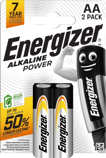 Алкални батерии AA ENERGIZER Alkaline Power, 2 бр.