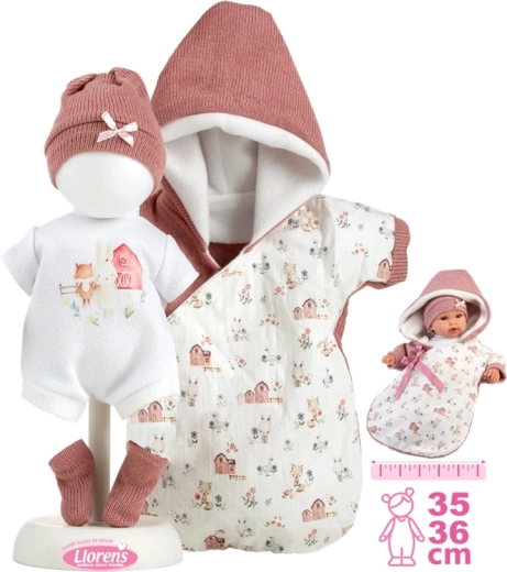 Llorens комплект дрешки за кукла New Born 35–36 см с аксесоари