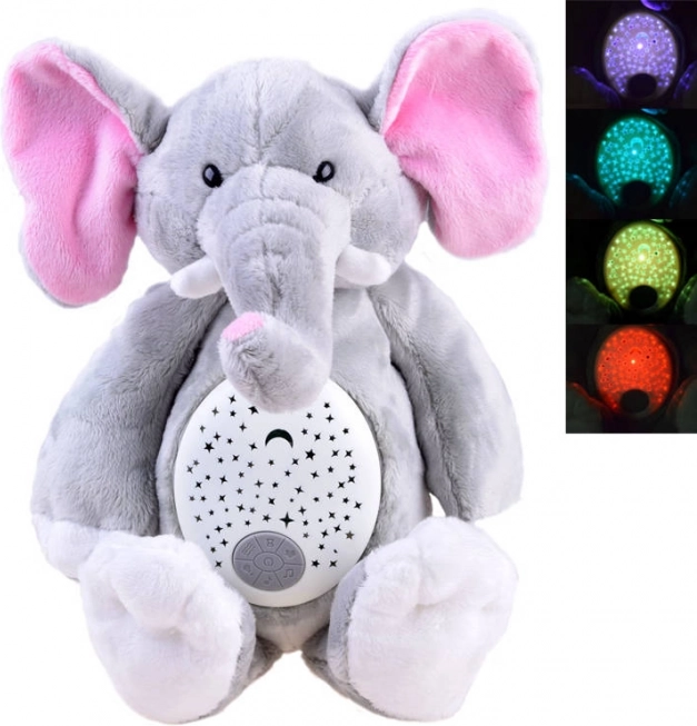 Projector Plush Elephant with Lullaby