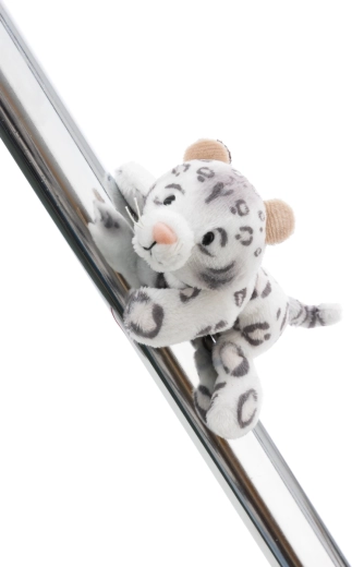 Магнитна плюшена котка снежен леопард NICI GREEN Eleni Snowbell 12 cm