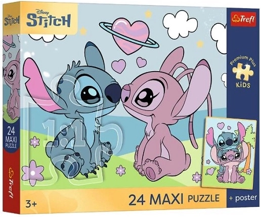 Пъзел макси 24 части Premium Plus Kids: сънищата на Лило и Стич