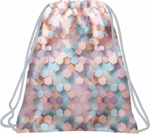 BackUP drawstring backpack geometric beige