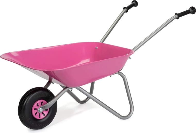 Rolly Toys metal children's wheelbarrow pink