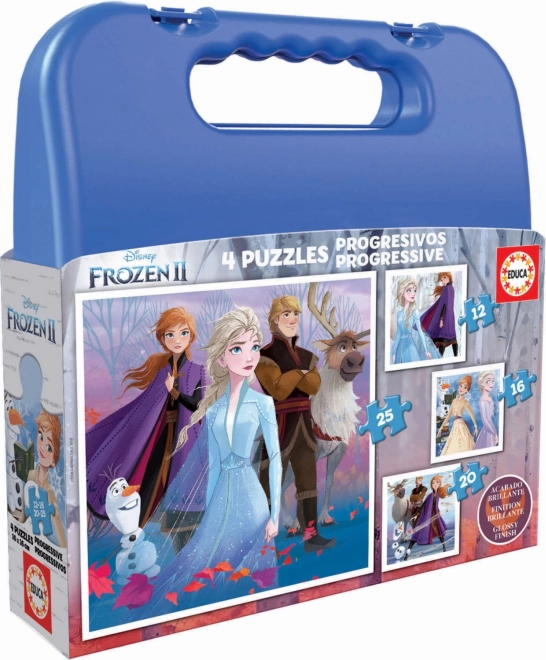 Educa пъзел в куфарче Frozen 2, 4в1 (12, 16, 20, 25 части)