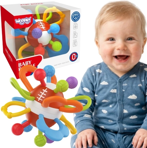 Woopie Baby sensory rattle and teether ball for babies 0+