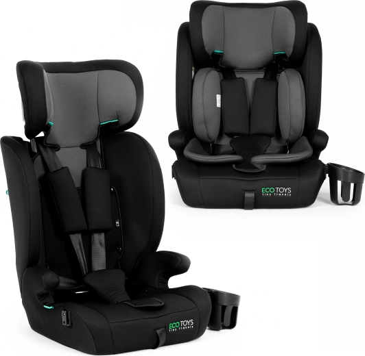 Детско столче за кола ECOTOYS 76–150 см (R129) с държач за напитки