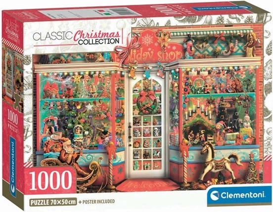 Clementoni компактен пъзел 1000 части Holiday Shop