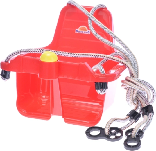 Children's swing with horn – red