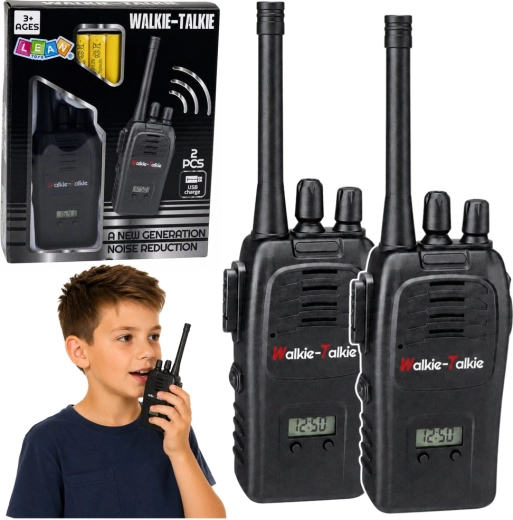 Детски уоки-токи радиостанции Walkie Talkie с USB зареждане, шумопотискане и обхват 200 м (2 бр.)