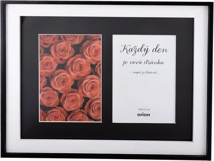Wooden photo frame for 2 photos 10 × 15 cm, black
