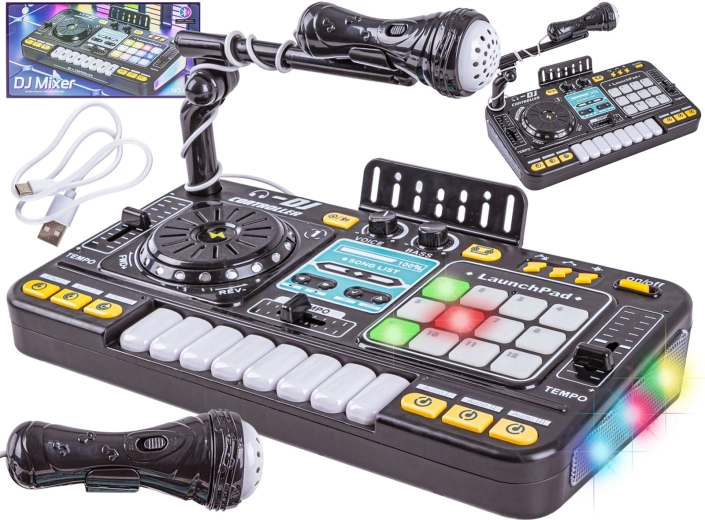 Детска DJ конзола с микрофон и LED подсветка