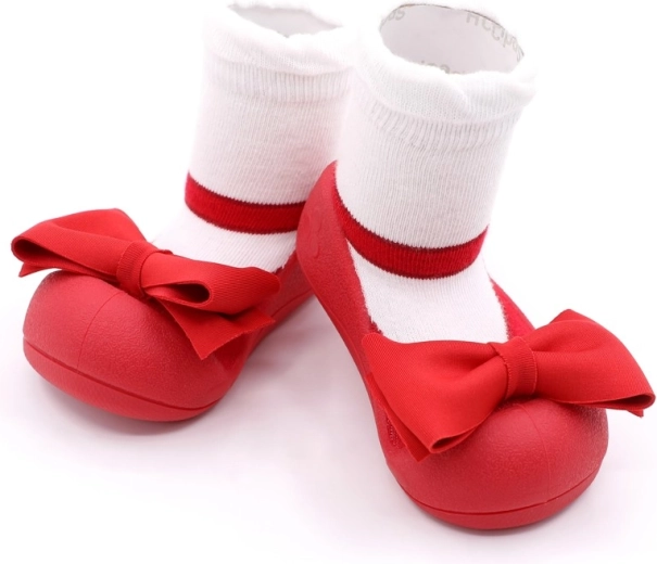 Детски barefoot обувки Attipas Mary Jane – червени