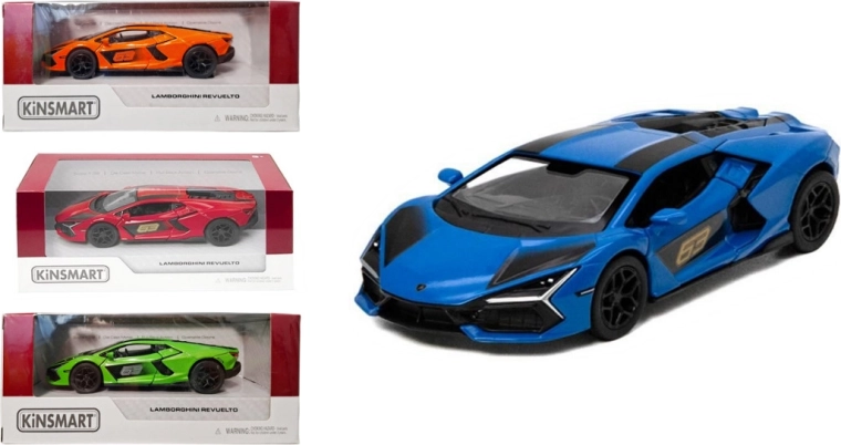 Метален модел Lamborghini Revuelto с механизъм за издърпване (Pull Back)