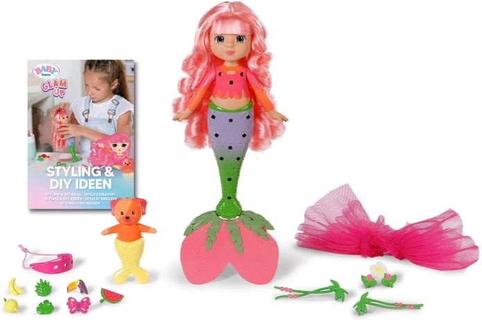 BABY born Glam Up морска фея Sunshine с променящ се цвят на косата