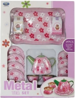 Метален комплект съдове за деца