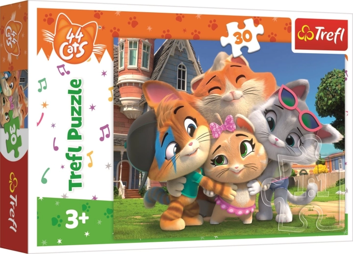 Puzzle 30 Pieces Friendship in the Cat Land 44 Cats