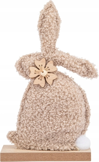 Декоративна фигурка зайче Bouclé, бежова, 22 см