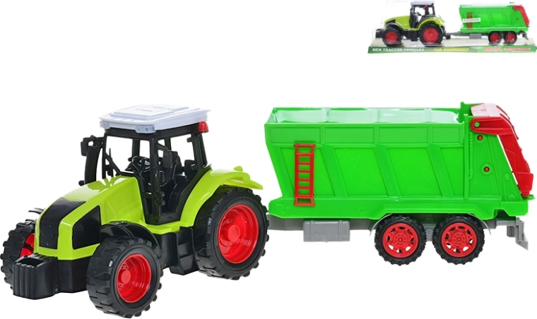 Pull-back tractor with trailer 36 cm