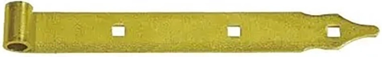 Strap Hinge 600 × 35 × 4 mm with 13 mm Pin, Yellow Zinc-Plated
