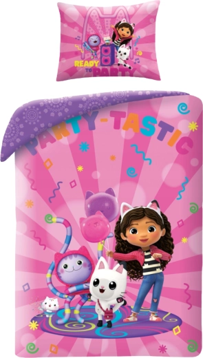 Cotton Crib Bedding Gabby's Dollhouse Party Tastic Purple