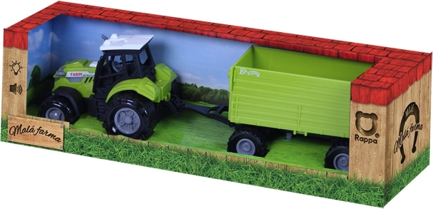 Трактор със звук и светлина с ремарке