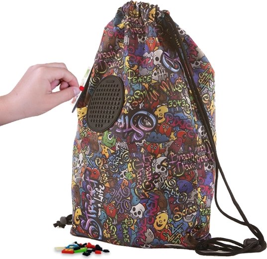Pixie Crew drawstring backpack – graffiti