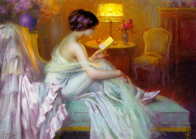 Enjoy puzzle reading by lamplight 1000 pieces