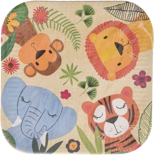 Хартиени парти чинии Jungle 23 × 23 cm, 10 бр.