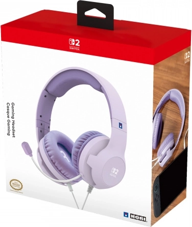 Геймърски хедсет HORI за Nintendo Switch 2 Cozy Lavender