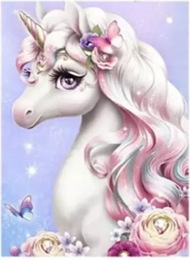 Norimpex Paint by Numbers Cute Unicorn 40 × 50 cm