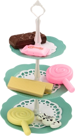 Three-tier stand as the centerpiece of play