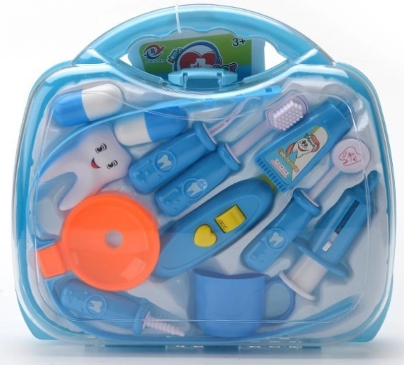 Весело куфарче, пълно със стоматологични инструменти