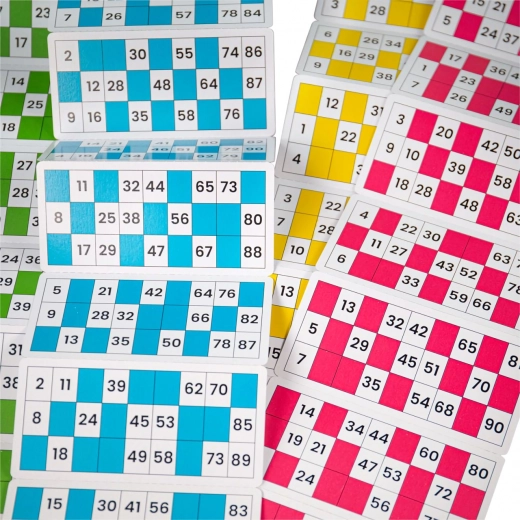 Colored game cards