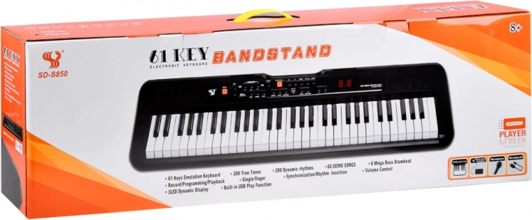 61 клавиша, 200 тембра и 200 ритъма