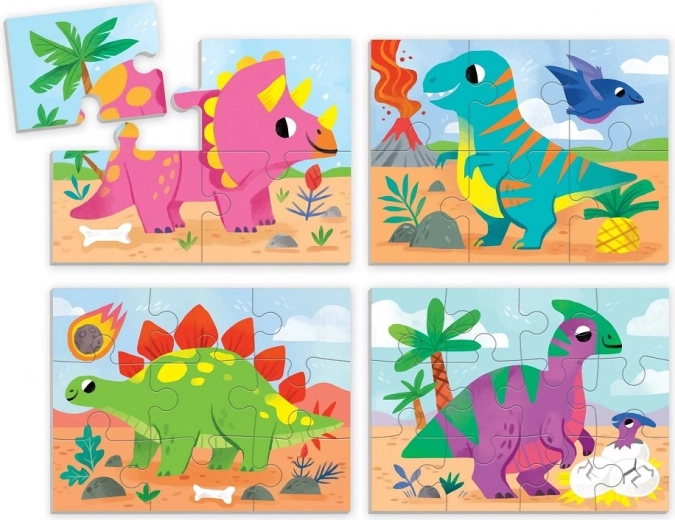 Colorful dino friends