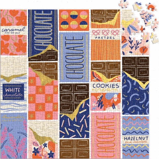 A vibrant chocolate-themed design that invites puzzling