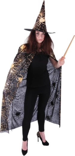 Elegant gold cobweb print