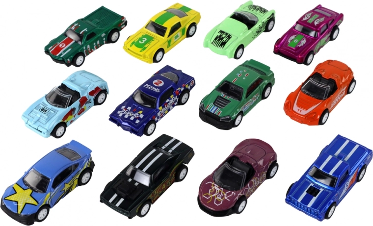 12 различни колички в мащаб 1:64