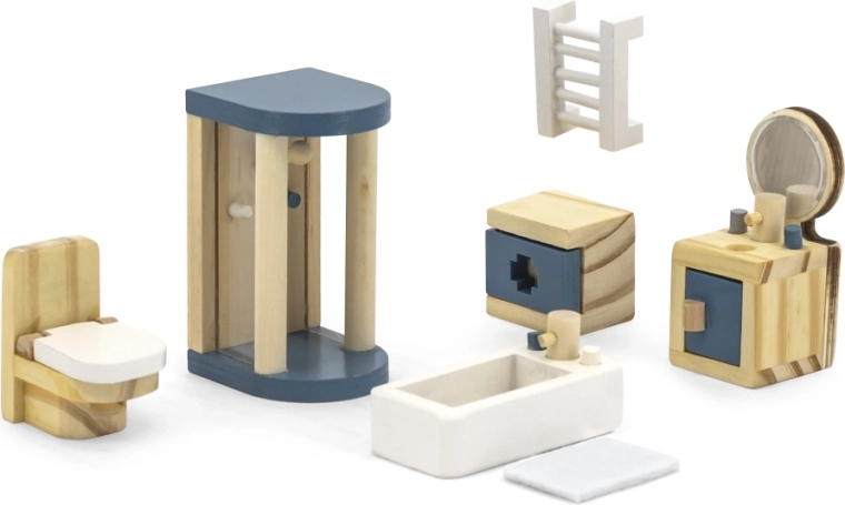 Realistic wooden design for dollhouses