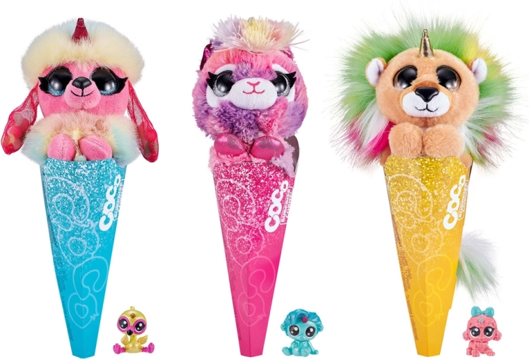 Double the joy: plush toy + baby animal