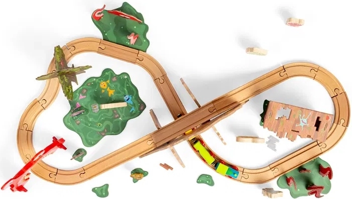 Compatible with most wooden train sets