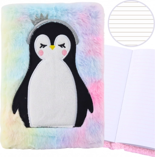 Soft plush cover with a cute penguin