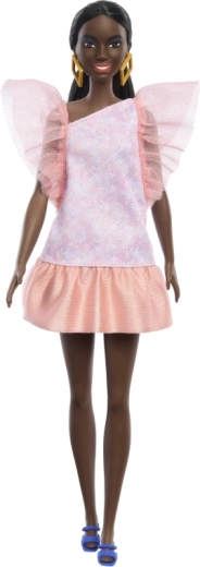 Очарователна розова рокля с бухнали ръкави