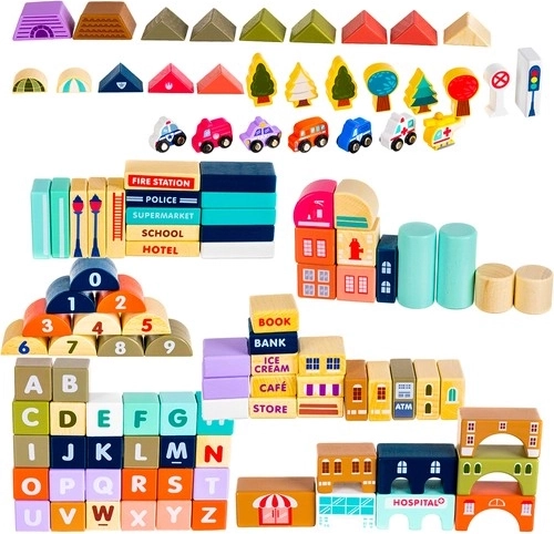 Богат комплект от сгради и превозни средства