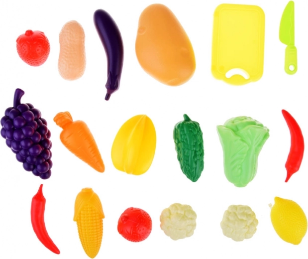 Пъстър комплект от плодове и зеленчуци