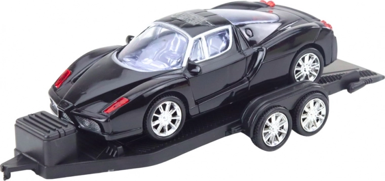 Sports car with free-spinning wheels
