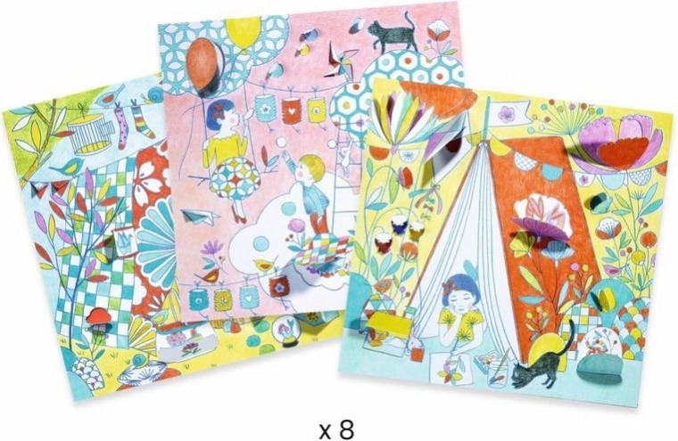 Комплект от 8 творчески карти