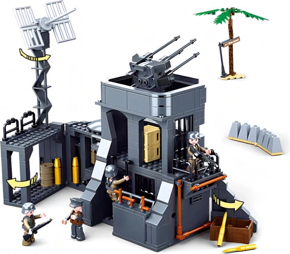 Realistic military fortress with action features